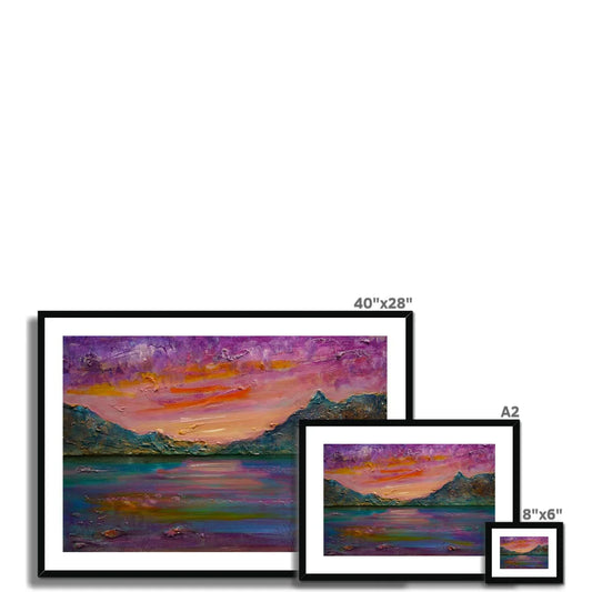 Loch Leven Sunset Framed & Mounted Print - Kevin Hunter