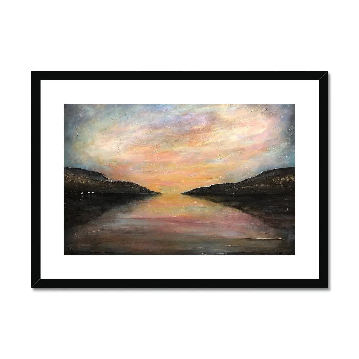 Loch Ness Glow Framed & Mounted Print - Kevin Hunter