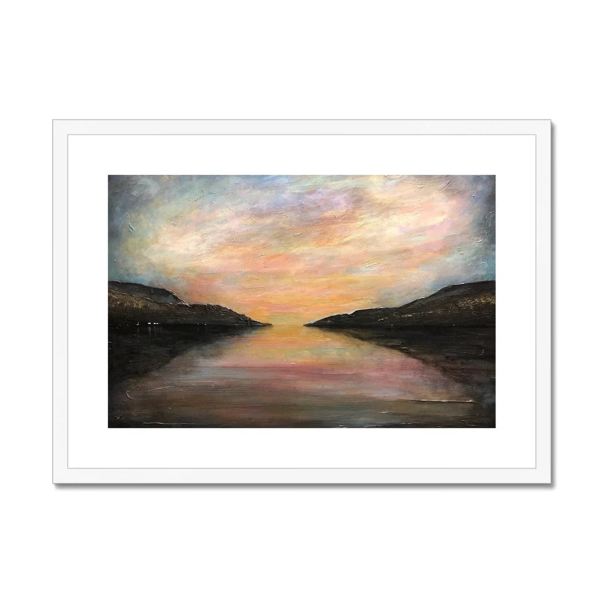 Loch Ness Glow Framed & Mounted Print - Kevin Hunter