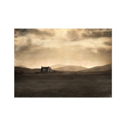 A Moonlit Croft Scotland Art Print - Kevin Hunter