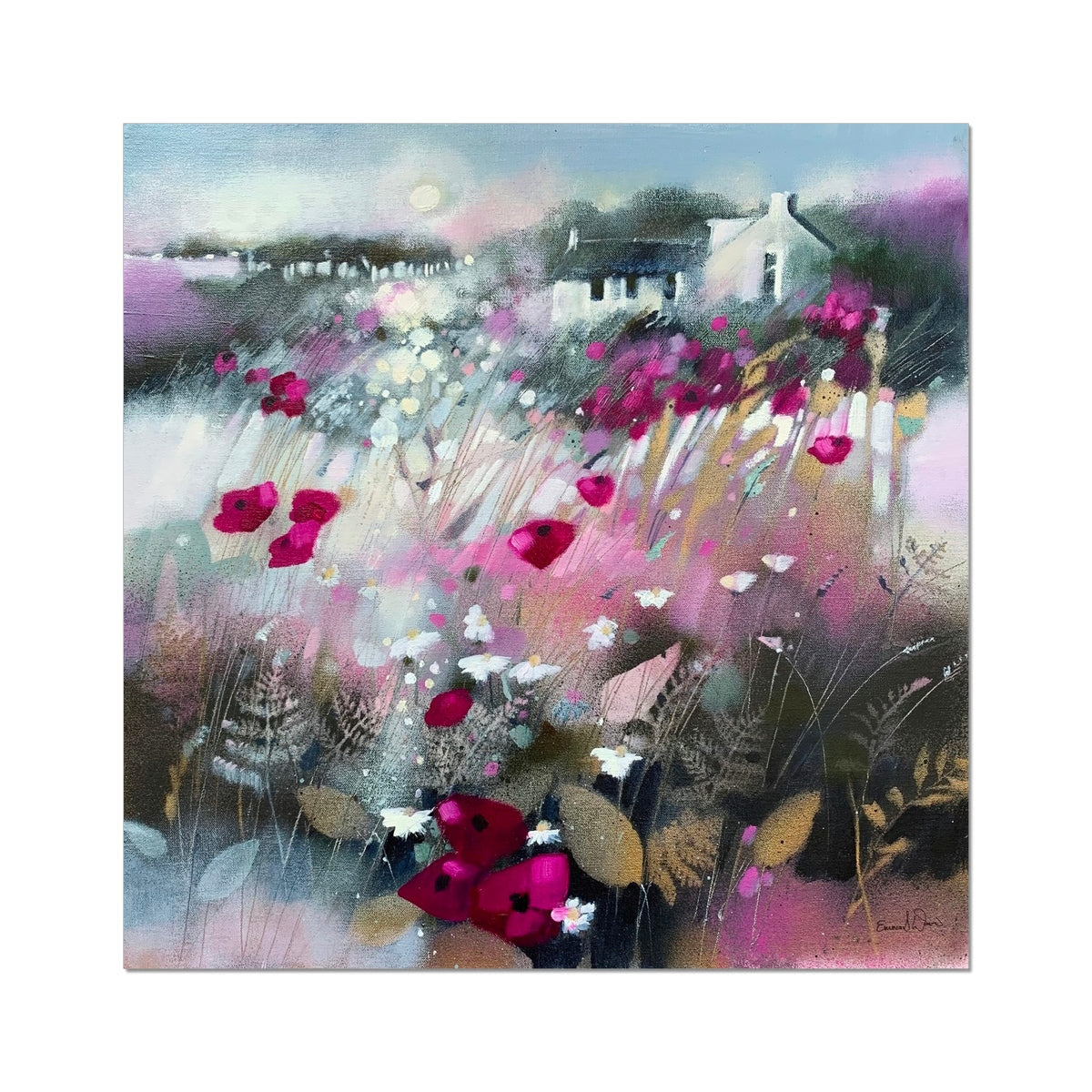 Perthshire Poppies in Pink Scotland Art Print - Emma S Davis