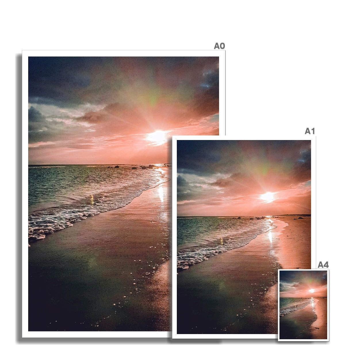 Pollachara Beach Sunset - South Uist Scotland Art Print - Stephen Henry