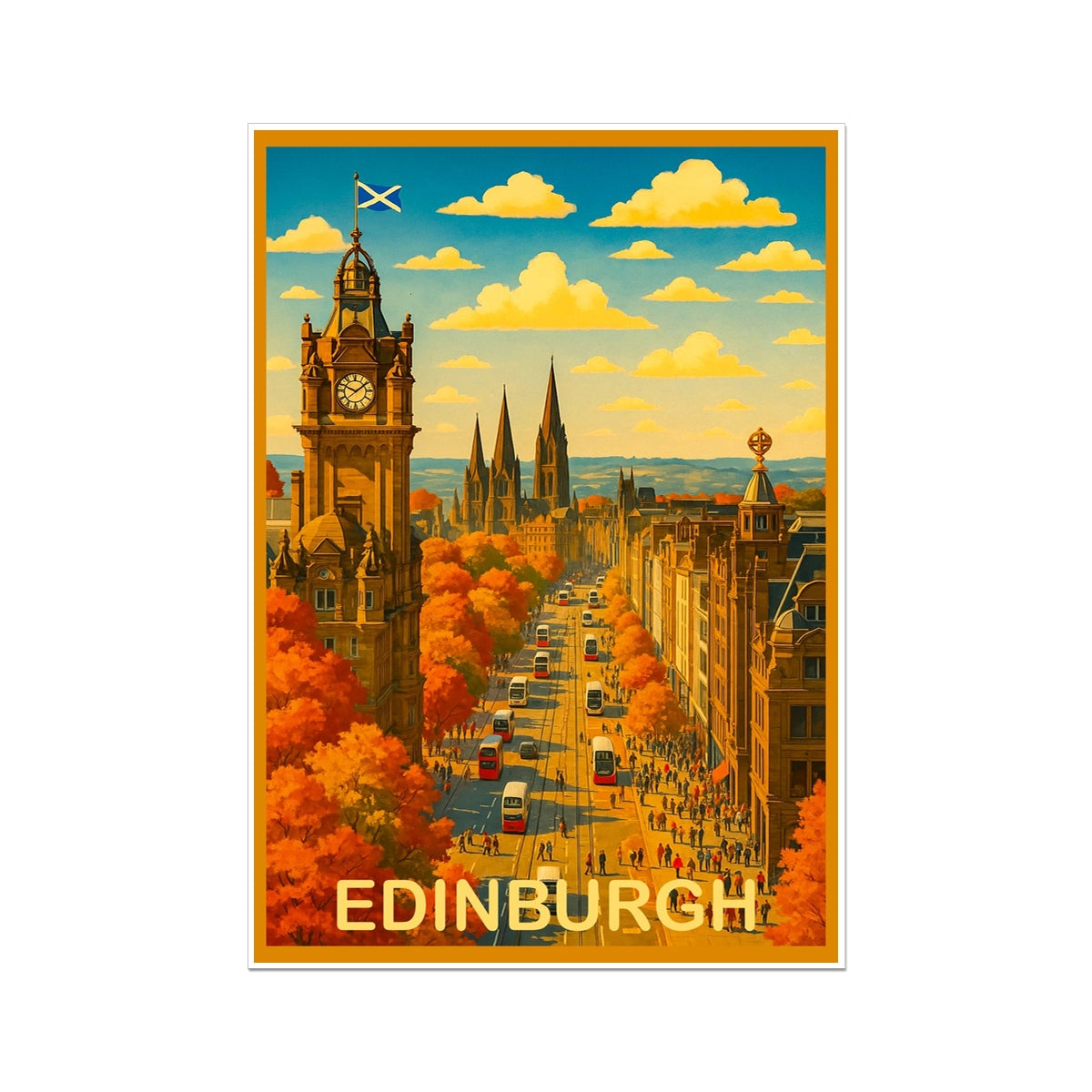 Princes Street Edinburgh Scotland Art Print - Stephen Henry