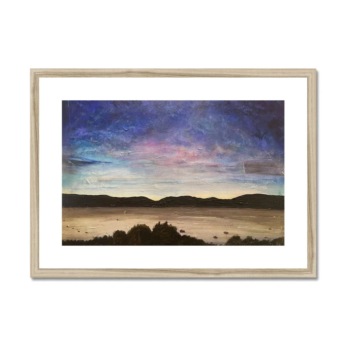 River Clyde Twilight Framed & Mounted Print - Kevin Hunter