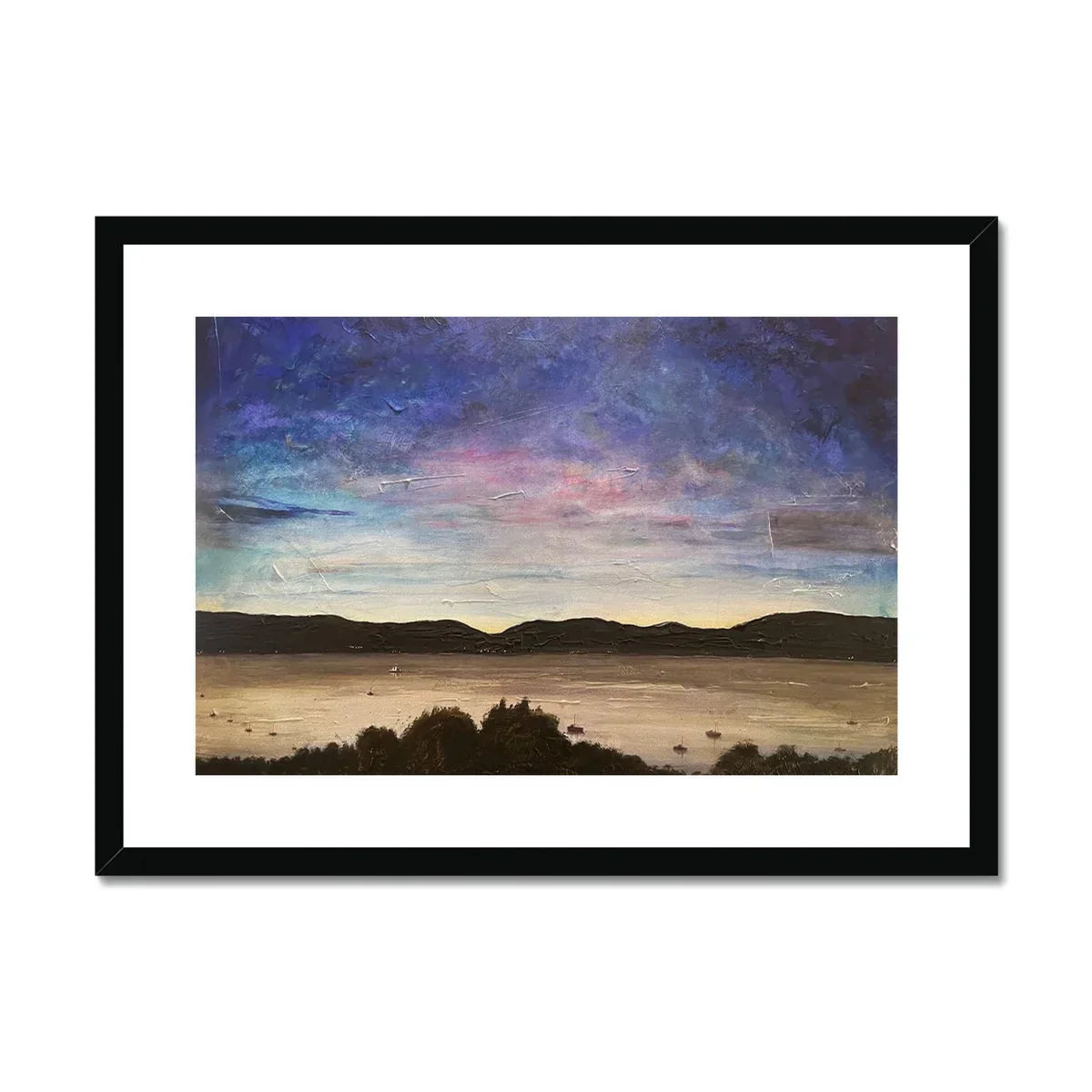 River Clyde Twilight Framed & Mounted Print - Kevin Hunter