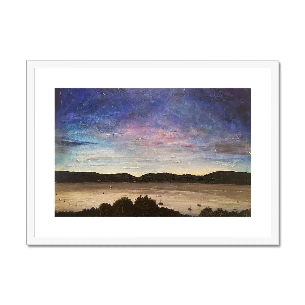 River Clyde Twilight Framed & Mounted Print - Kevin Hunter