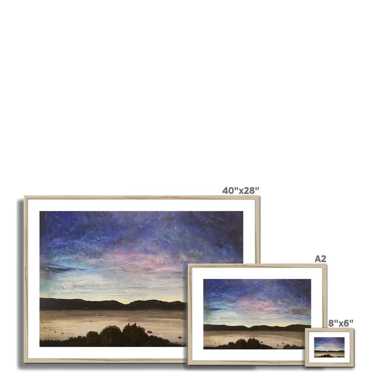 River Clyde Twilight Framed & Mounted Print - Kevin Hunter
