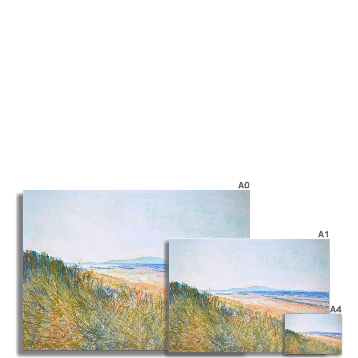 Sand Dunes Troon Scotland Art Print - Milla Crann