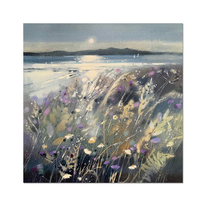 Summer Fields and Arran Scotland Art Print - Emma S Davis