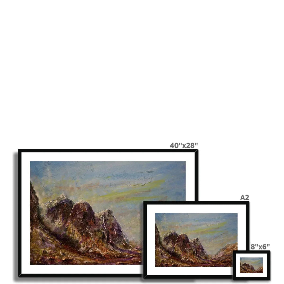 Three Sisters Glencoe Framed & Mounted Print - Kevin Hunter