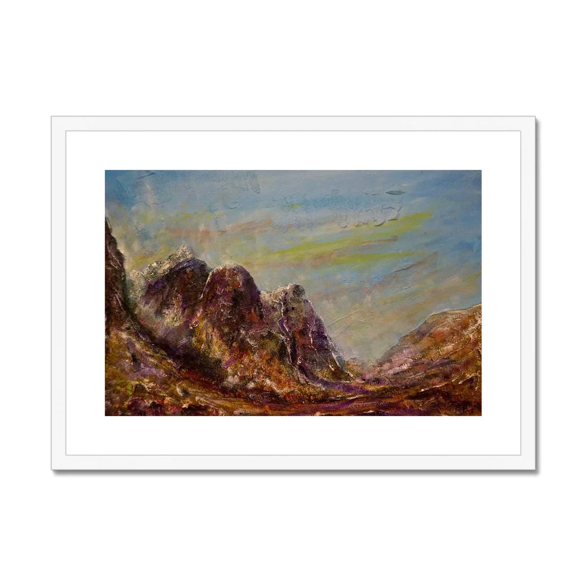 Three Sisters Glencoe Framed & Mounted Print - Kevin Hunter