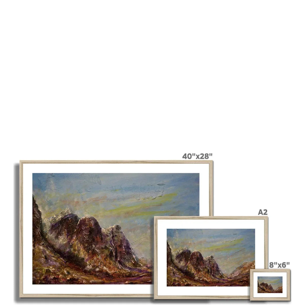 Three Sisters Glencoe Framed & Mounted Print - Kevin Hunter