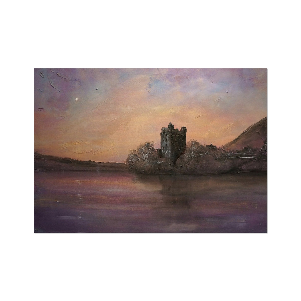 Urquhart Castle Moonlight Scotland Art Print - Kevin Hunter