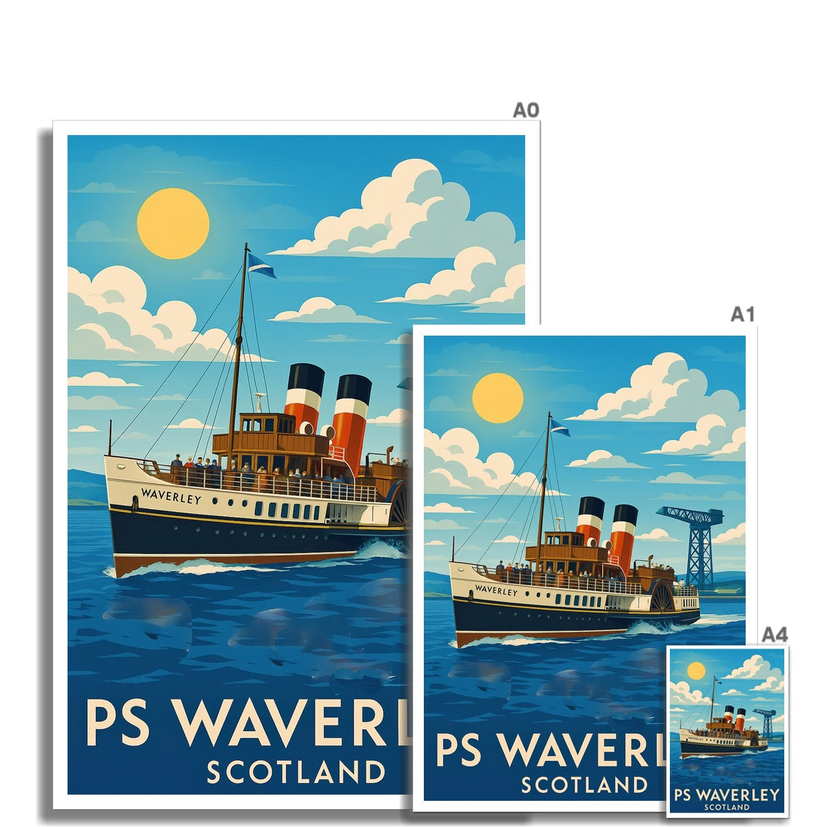 The Waverley approaches Greenock Scotland Art Print - Stephen Henry