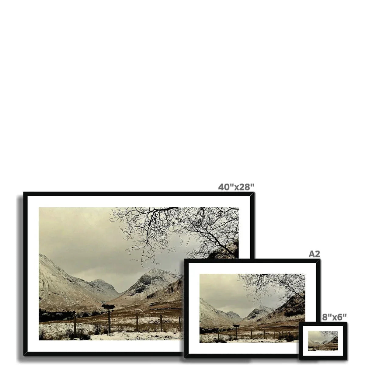 Winter In Glencoe Framed & Mounted Print - Kevin Hunter