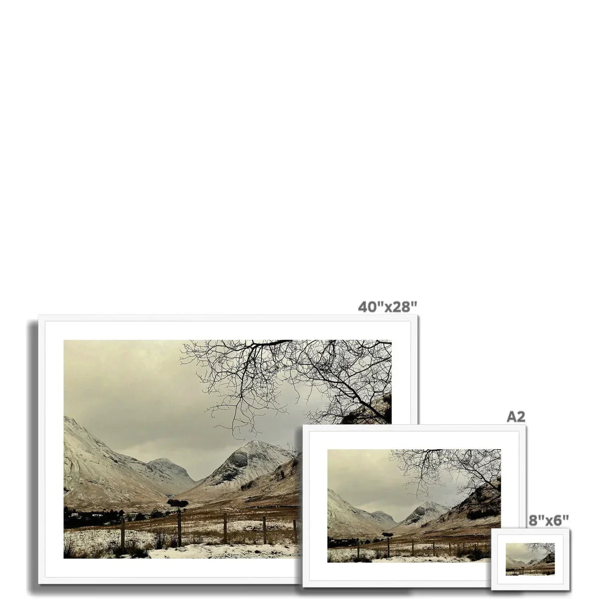 Winter In Glencoe Framed & Mounted Print - Kevin Hunter