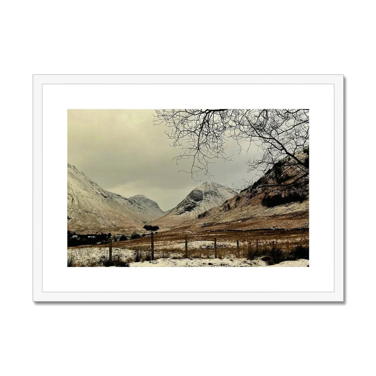 Winter In Glencoe Framed & Mounted Print - Kevin Hunter