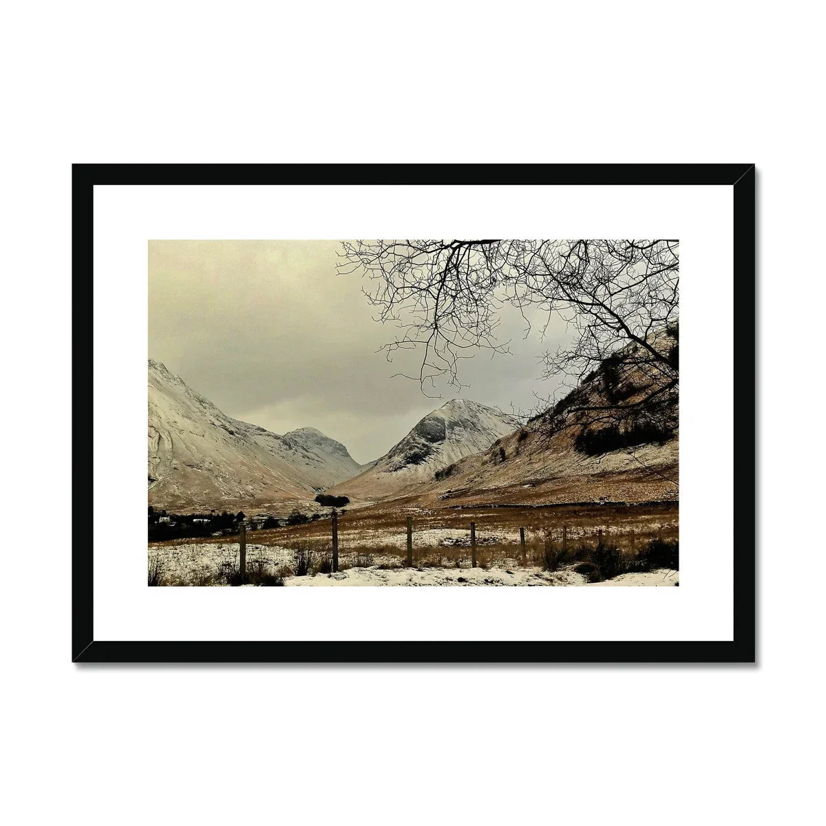Winter In Glencoe Framed & Mounted Print - Kevin Hunter